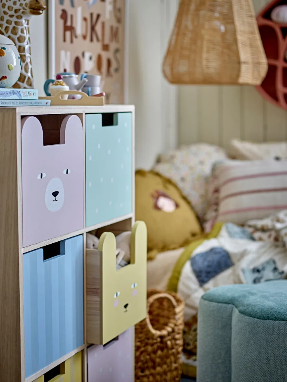 Bloomingvillemini Calle Bogreol m/skuffer, Natur, Kejsertræ-Børn Reoler