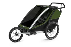 Thule Chariot Cab 2 - cypres green- Søskende/Tvillingevogne|Cykelvogne