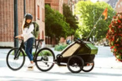 Thule Chariot Cab 2 - cypres green- Søskende/Tvillingevogne|Cykelvogne