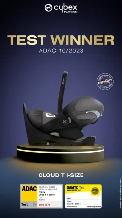 Cybex Cloud T i-Size PLUS - mirage grey- Autostole 40-87 Cm (0-15 Mdr.)