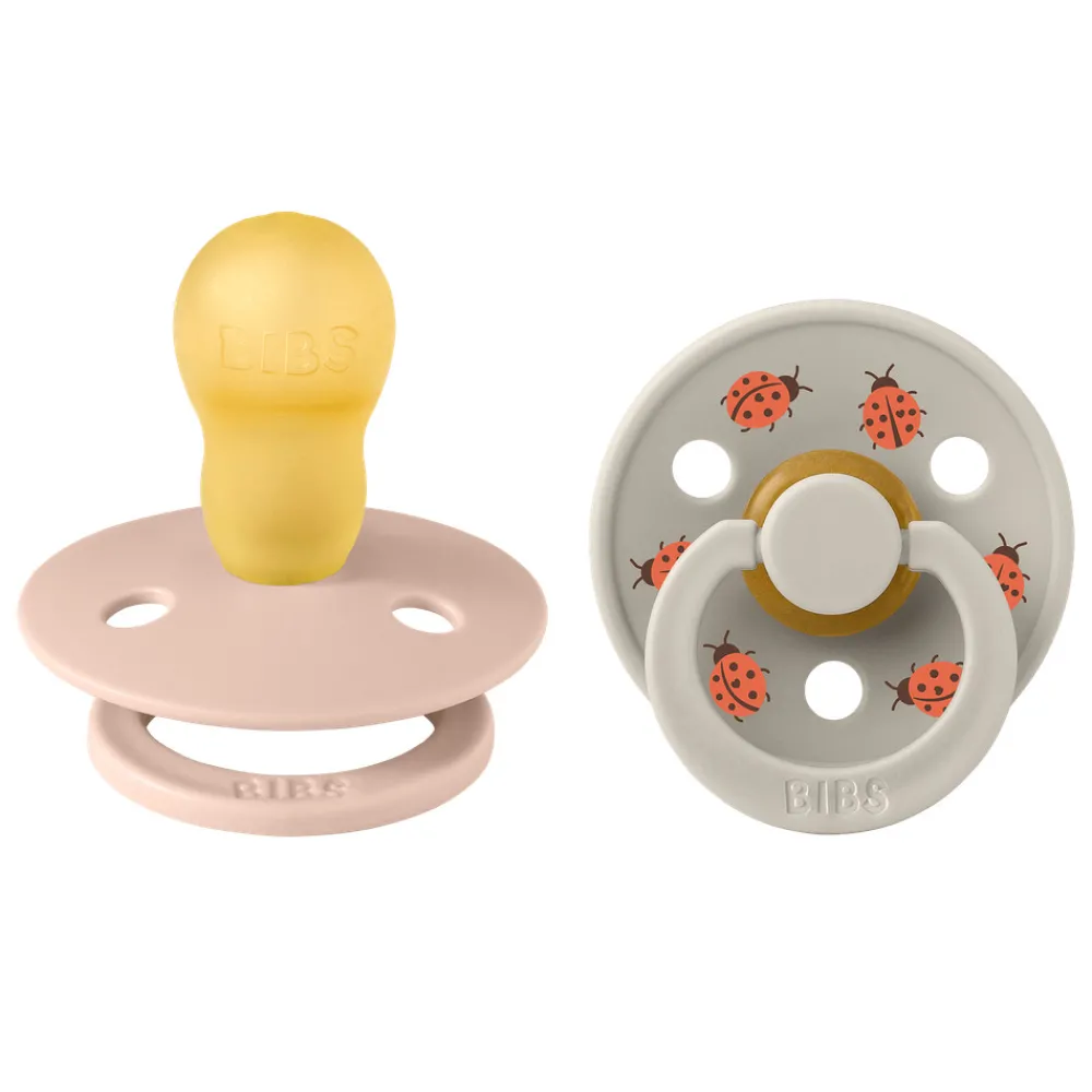 BIBS Colour 2 pk ladybug latex str 3 blush mix- Sutter