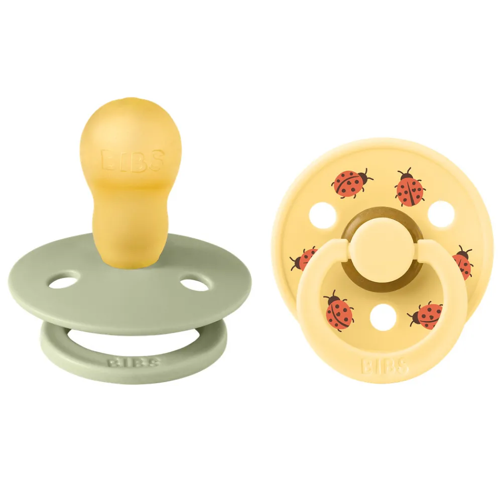 BIBS colour 2 pk ladybug latex str 3 sage mix- Sutter