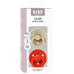 BIBS Colour 2 pk Latex str. 1 Vanilla/Candy Apple- Sutter