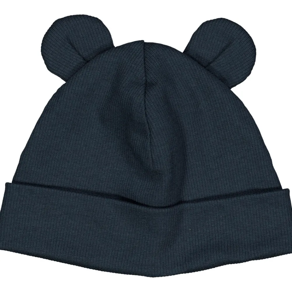 Müsli Cozy me rib beane med ører - Night blue- Elefanthuer & Huer