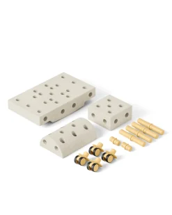 MODU Curiosity Set Sand Grey / Honey Yellow- Store Byggesæt|Tumlemøbler