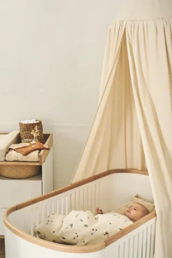 BeKids Curve babyseng - hvid/eg-Børn Tremmesenge