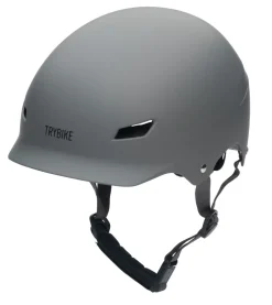 Trybike Cykelhjelm med retrolook - antracitgrå S/M- Cykelhjelme & Tilbehør|Cykelstole & Hjelme
