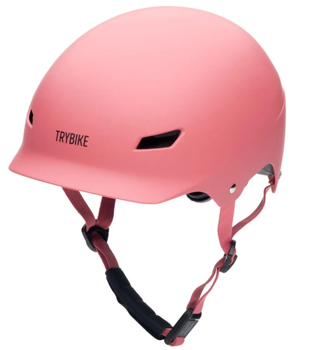 Trybike Cykelhjelm med retrolook - vintagerosa S/M- Cykelhjelme & Tilbehør|Cykelstole & Hjelme