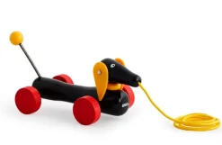 Brio Dachsie, hund, Pull along - FSC®- Trælegetøj|Trækdyr