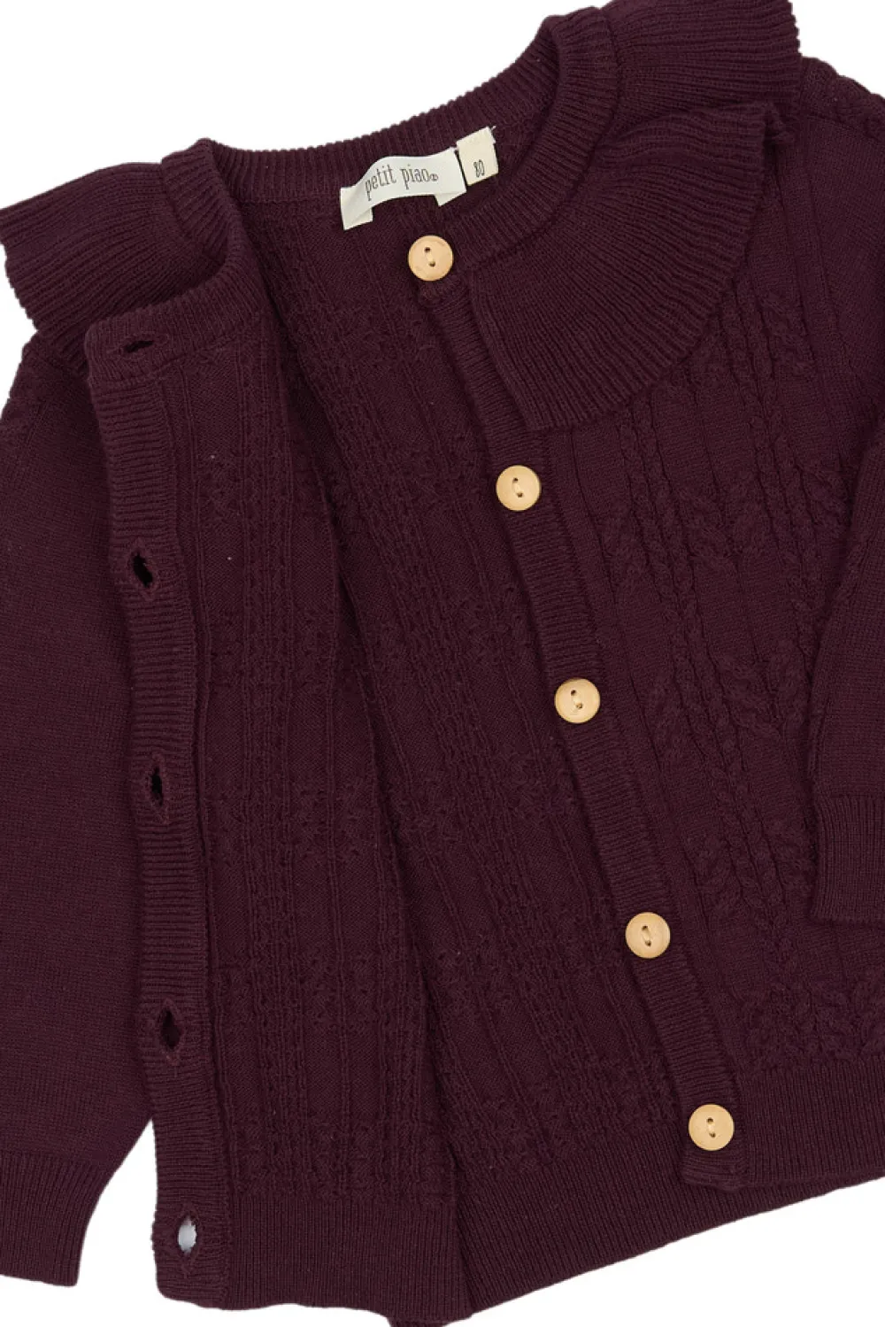 PETIT PIAO Dalia Cardigan - Dark Grape- Cardigans, Veste & Trøjer