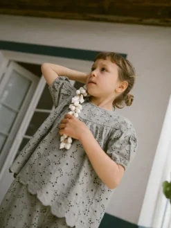 Lil' Atelier Dally ss løs skjorte - FOREST FOG- T-Shirts & Toppe|Skjorter