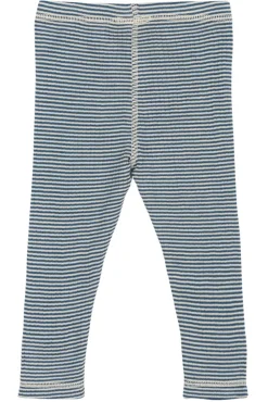 PETIT PIAO Dante Uld Leggings - Ensign Blue/Dark Off White- Uldunderdele|Leggings