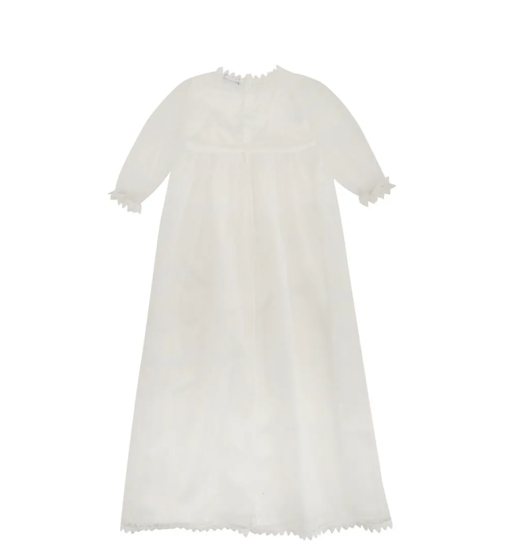 Jocko Dåbskjole i tyl - Off White- Dåbskjoler, Sæt & Tilbehør