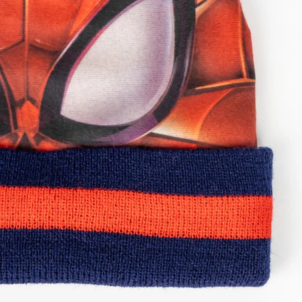 YM-EYEWEAR 2-Delt Hue og vante sæt - Spiderman - RØD/BLÅ- Luffer & Vanter|Elefanthuer & Huer