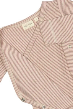 PETIT PIAO Dian Body Langærmet - Nostalgic Rose/Dark Off White- Bodystocking Langærmet