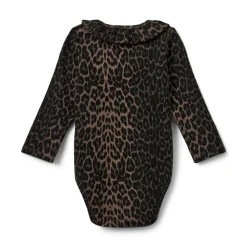 Sofie Schnoor Kids Dicte Body - Leopard- Bodystocking Langærmet