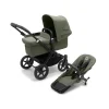 Bugaboo Donkey 5 mono complete - forest green/black stel- Søskende/Tvillingevogne|Kombivogne Med Ergonomiske Sæder
