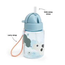 Done By Deer Drikkedunk m/sugerør Tiny farm Blå- Madkasser & Drikkedunke