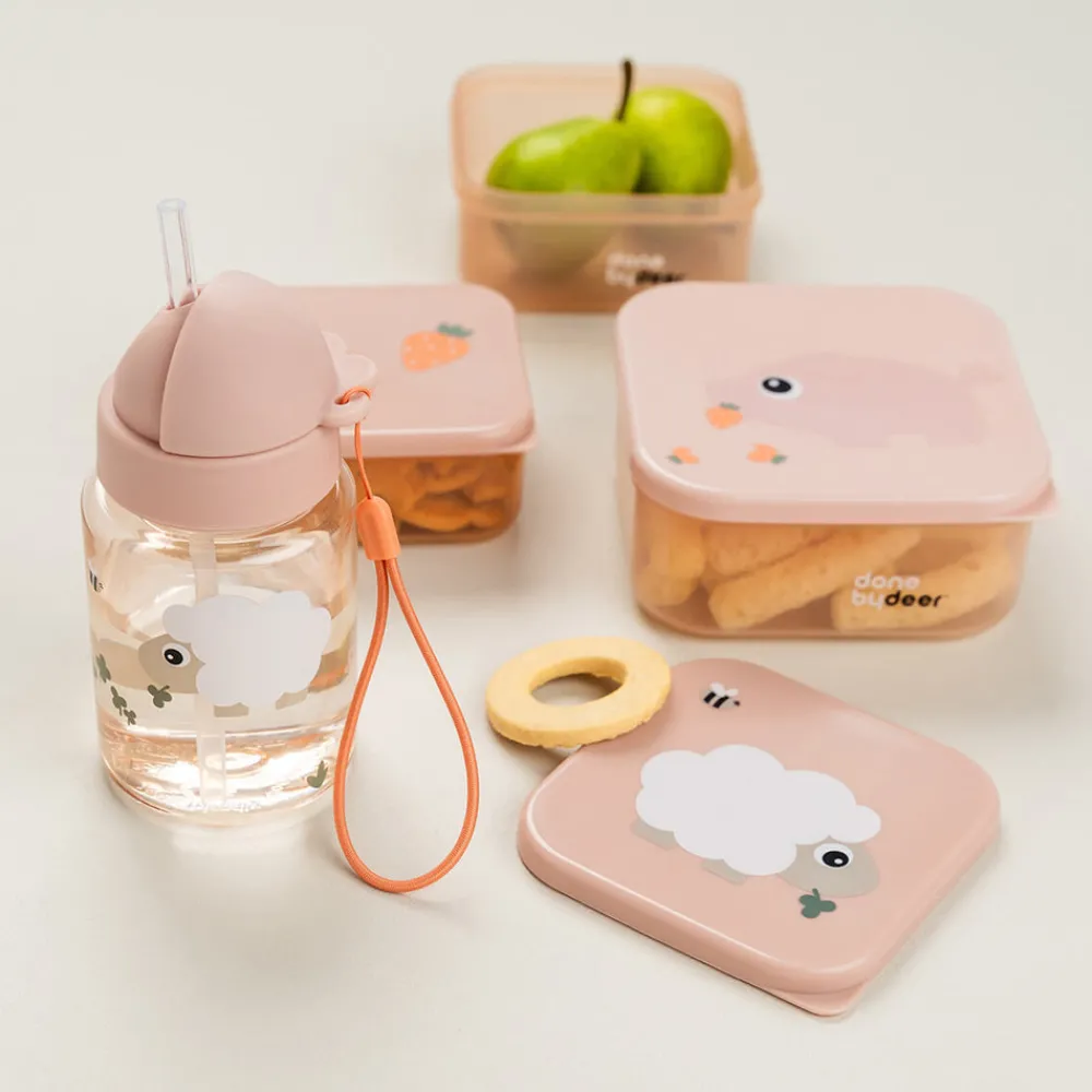 Done By Deer Drikkedunk m/sugerør Tiny farm Pudder- Madkasser & Drikkedunke