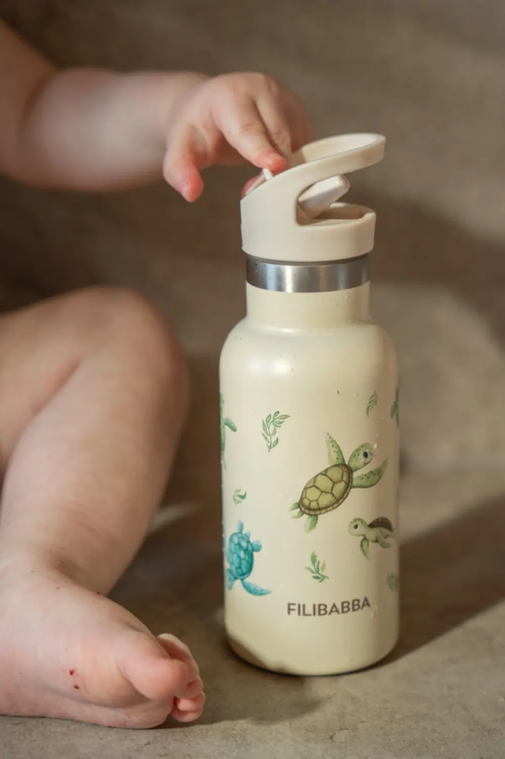 Filibabba Drikkeflaske i rustfrit stål - First Swim- Madkasser & Drikkedunke