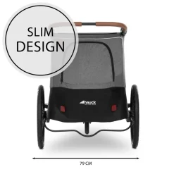 Hauck Dryk duo cykelanhænger - melange grey- Søskende/Tvillingevogne|Cykelvogne