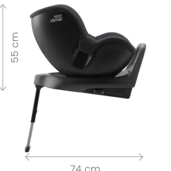 Britax Römer Dualfix M PLUS - midnight grey- Autostole Med Integreret Baser|Autostole 61-105 Cm (3 Mdr.-4 År)