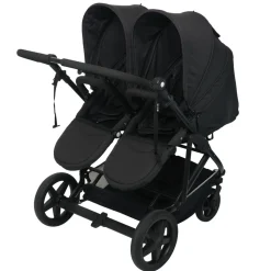 BASSON Duo Twin klapvogn Antracit- Søskende/Tvillingevogne