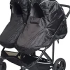 BASSON Duo Twin regnslag SMALL 70-80 cm. sort- Tilkøb Til Søskendevogne