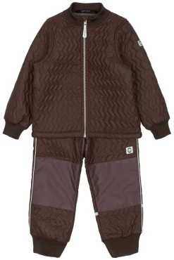 Mikk-Line Duvet Fleece Sæt - French roast- Termotøj