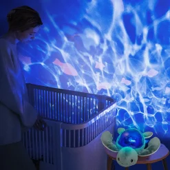 Pabobo Dynamic Undervands Projector Skildpadde-Børn White Noise Og Højtalere|Lamper