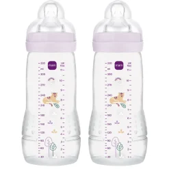 MAM Easy Active Baby Bottle 330ml 2pk Pink- Sutteflasker