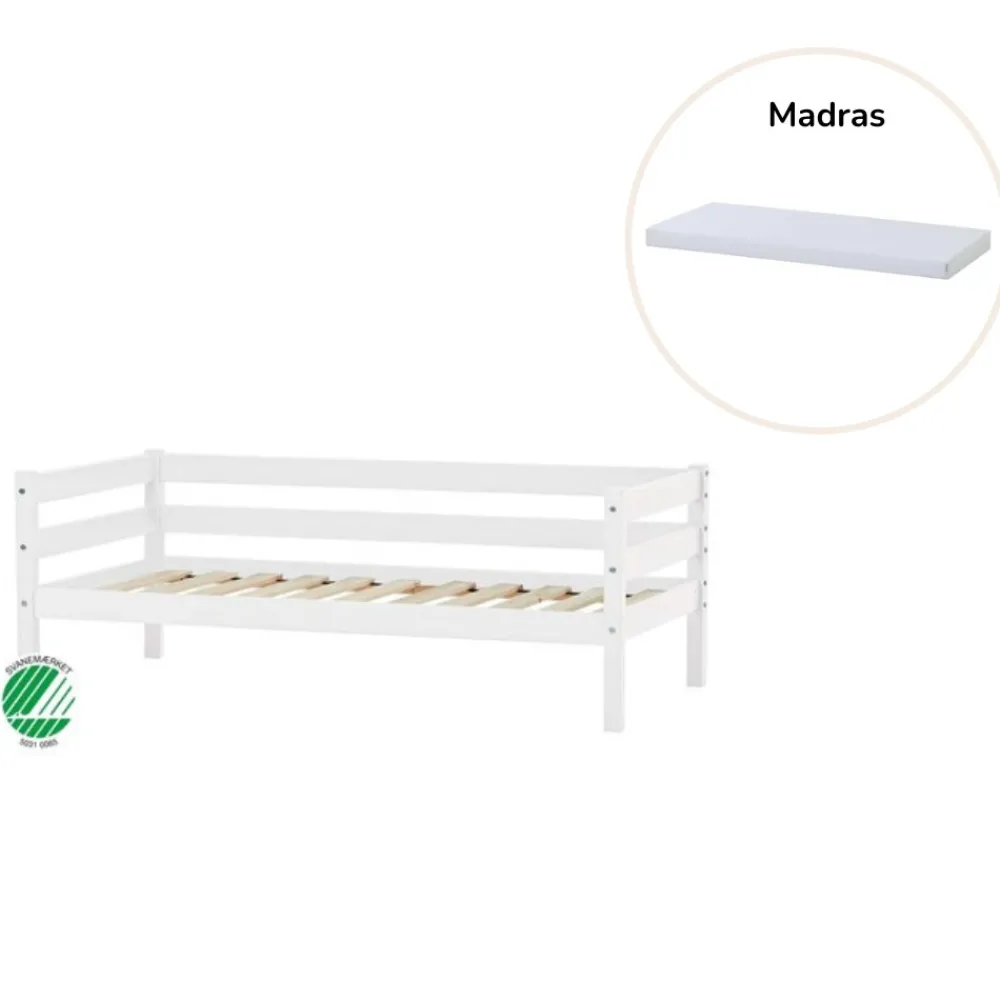Hoppekids ECO Comfort Juniorseng med madras - 70x160 cm. - hvid-Børn Pakkeløsninger|Juniorsenge