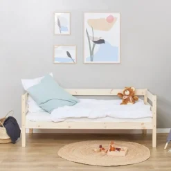 Hoppekids ECO Comfort Juniorseng natur, med sengehest og skuffesæt-Børn Pakkeløsninger|Juniorsenge