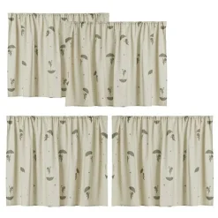 Hoppekids ECO Dream Halvhøj seng (delbar) hvid 90x200, med forhæng grøn-Børn Pakkeløsninger|Juniorsenge