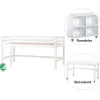 Hoppekids ECO Dream Halvhøj seng (delbar) hvid, med rumdeler og skrivebord-Børn Pakkeløsninger|Reoler