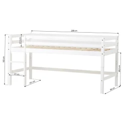 Hoppekids ECO Dream Halvhøj seng (delbar) 90x200 cm. - hvid-Børn Juniorsenge