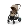 Cybex E-Gazelle S - Almond Beige | beige- Klapvogne Med Flade Sæder