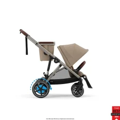 Cybex E-Gazelle S - Almond Beige | beige- Klapvogne Med Flade Sæder