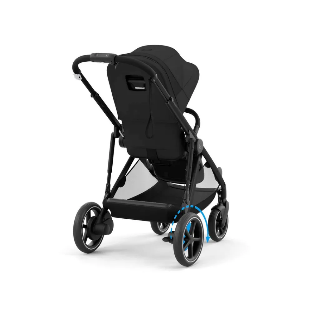 Cybex E-Gazelle S - Moon Black | black- Klapvogne Med Flade Sæder