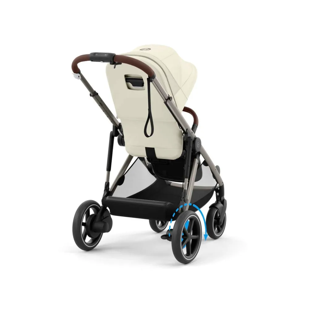 Cybex E-Gazelle S - Seashell Beige | light beige- Klapvogne Med Flade Sæder