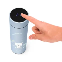 Nuvita Ektra låg til termobeholder powder blue- Madkasser & Drikkedunke