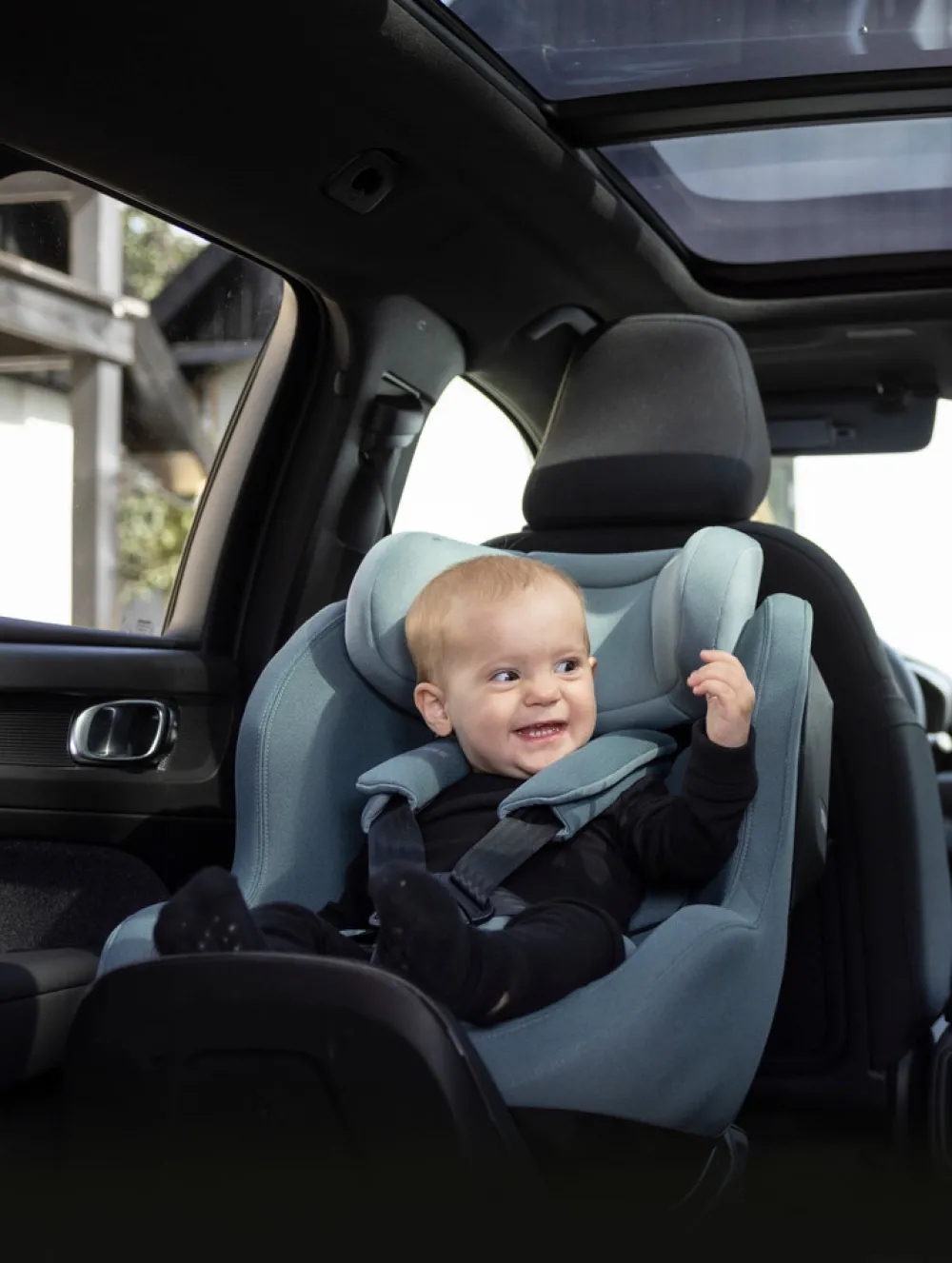 Thule Elm rearward facing - Mid Blue- Autostole 61-105 Cm (3 Mdr.-4 År)