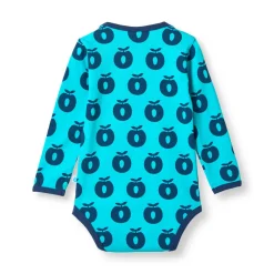 Småfolk Elstar Langærmet Body - Blue atoll- Bodystocking Langærmet