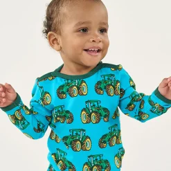 Småfolk Elstar Langærmet Body - Blue glow- Bodystocking Langærmet