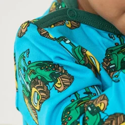 Småfolk Elstar Langærmet Body - Blue glow- Bodystocking Langærmet