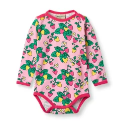 Småfolk Elstar Langærmet Body - Pink fandango- Bodystocking Langærmet