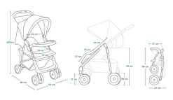 Lionelo Emma Plus klapvogn - green forest- Klapvogne Med Flade Sæder