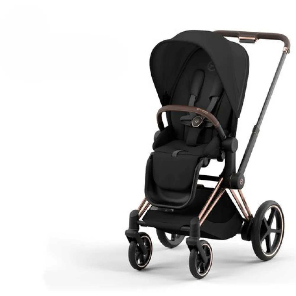 Cybex ePriam klapvogn - sepia black/rosegold- Klapvogne Med Flade Sæder