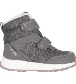 Viking Equip Glitter Warm WP 2V - Charcoal/Dusty Pink- Vinterstøvler