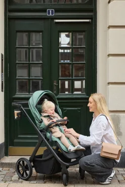 Odder Evoke Klapvogn - grøn- Klapvogne Med Flade Sæder